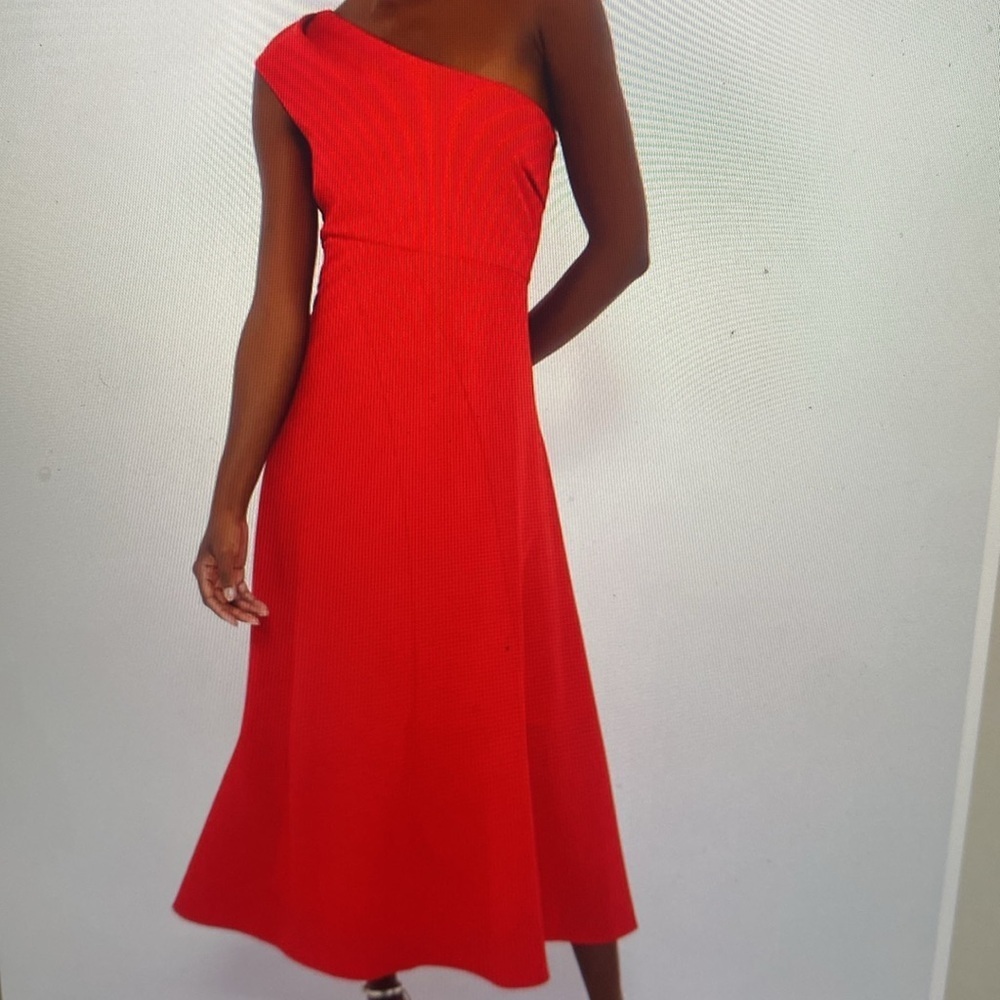 Tuckernuck One-Shoulder Red Midi Dress